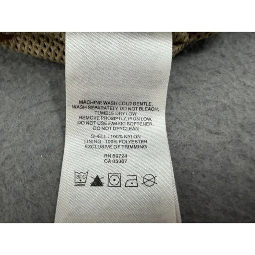 Columbia Shorts Mens L Tan Khaki Water Swim Trunks Mesh‎ Liner Zip Pocket Belted